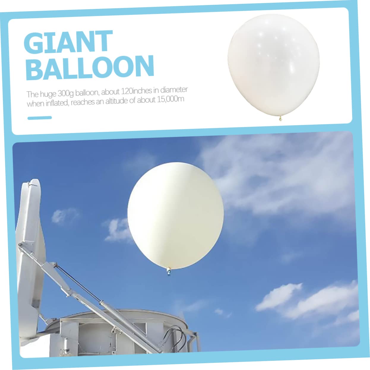 Riesen Latexballon 120 Zoll, Weiß, Rund aus Latex für Dekoration