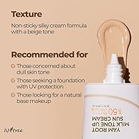 Vista 7 de ISNtree Yam Root Milk Tone Up Sun Cream, SPF 50+, 1.69 fl oz (50 ml)
