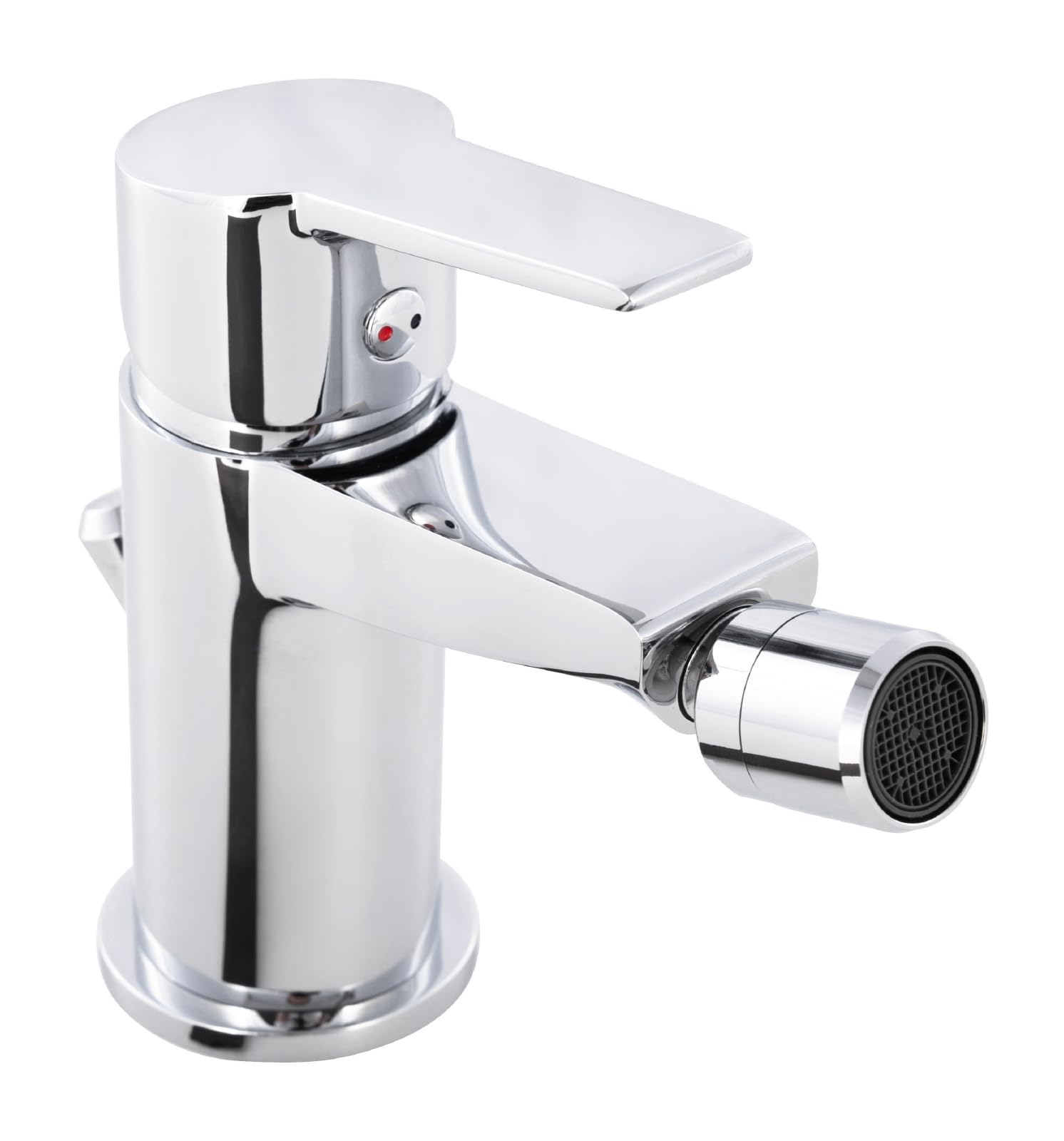 aquaSu® Bidet-Armatur Onoa, mit Excentergarnitur, Wasserhahn Bidet, leichtgängige Keramikkartusche, Standard-Montage, Messingkern, verchromt, 799119