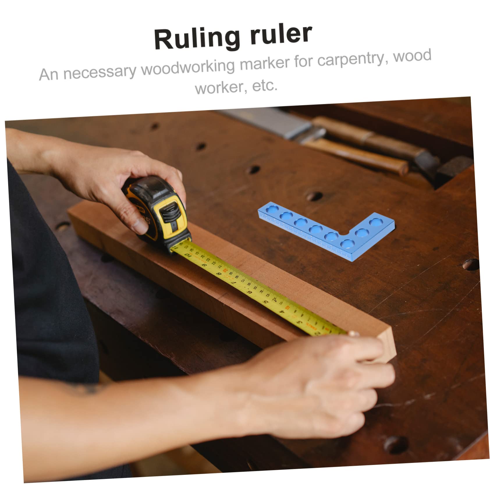 VILLCASE Engineer Square Ruler Combination Square Tool Marking Gauge Woodworking Right Angle Ruler for Carpentry
