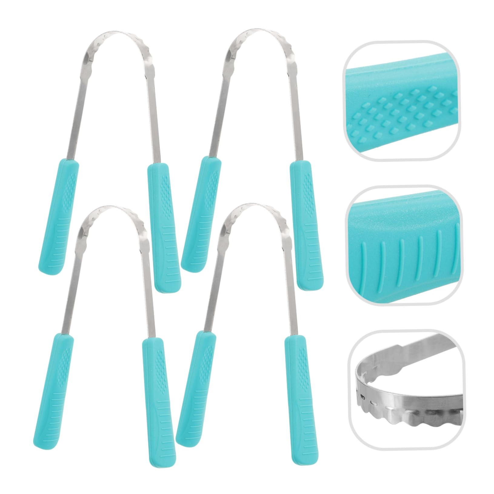 15 Pz raschietto per lingua portatile scraper detergenti per la lingua che rinfrescano l'alito strumento raschietto in metallo strumento per la pulizia della lingua pulisci lingua