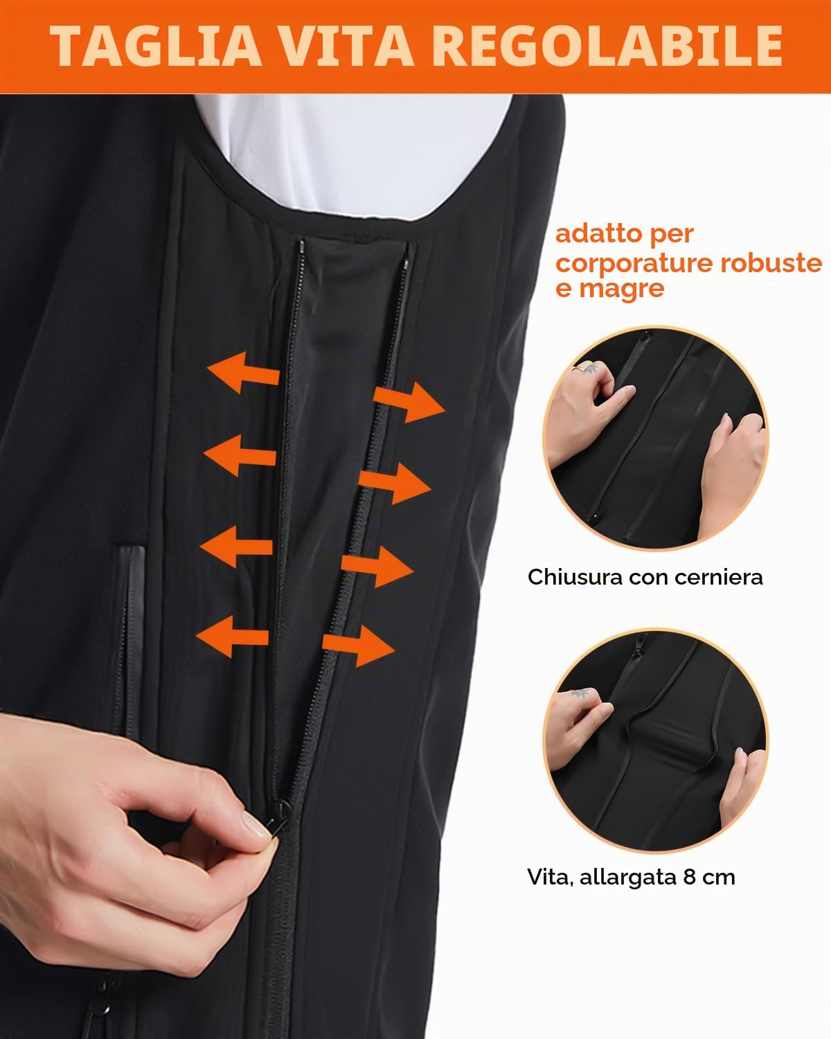 Gilet Riscaldato Uomo Donna,Triplo Comando,Gilet USB Riscaldato con Batteria, Dimensioni Regolabili, 3 Temperature 13 Zone di Riscaldamento Giacca Riscaldata per Escursionismo e Sci