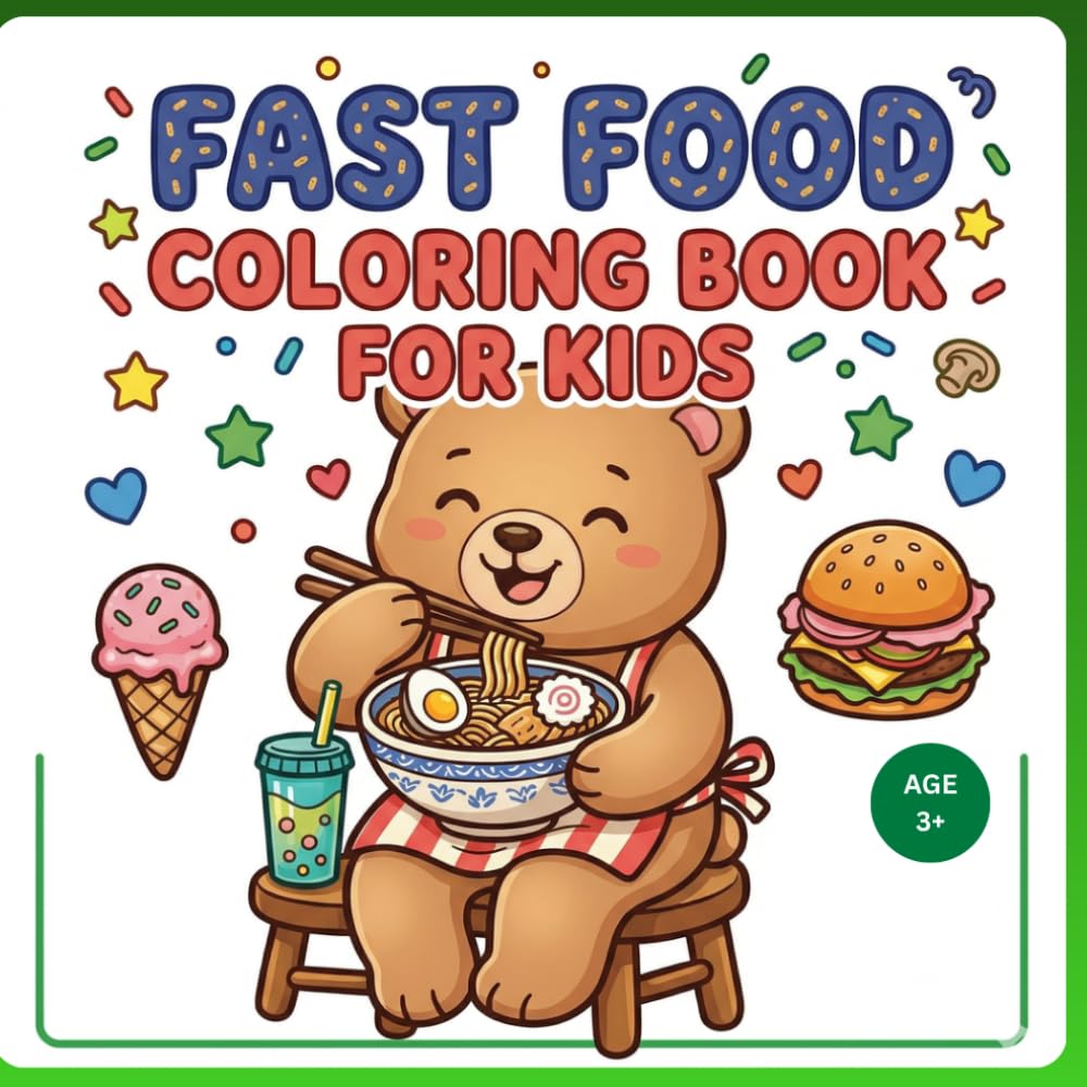 Fast Food Coloring Book for Kids