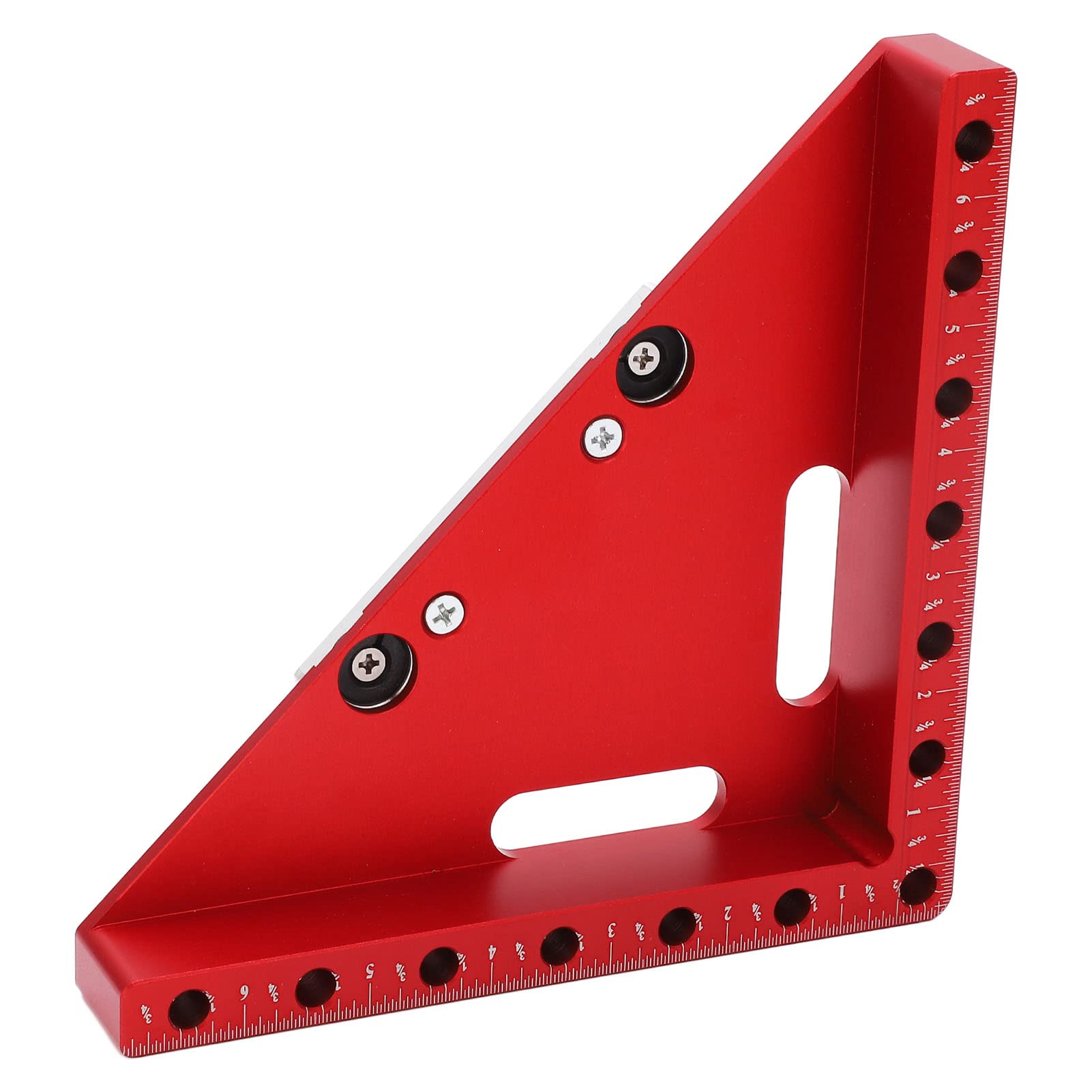 Équerre de positionnement à angle droit, équerre d’angle pour le travail du bois avec angles de 45° et 90°, équerre de serrage en alliage d’aluminium avec graduation claire pour