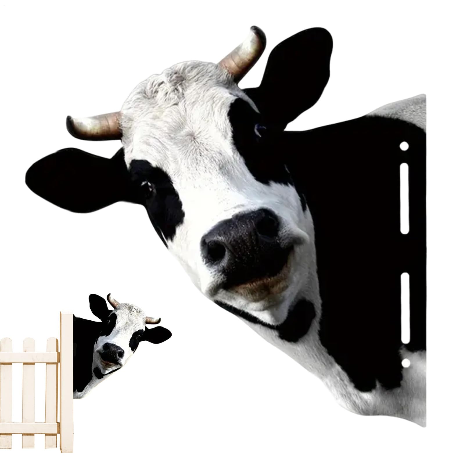 Cows Head Shape Iron | Metal Cattle Lawn Decor Ornament - Farmhouse Animal Fence Art Decor, Metal Cow Head Garden Statues for Gardens, Lawns, Sidewalks