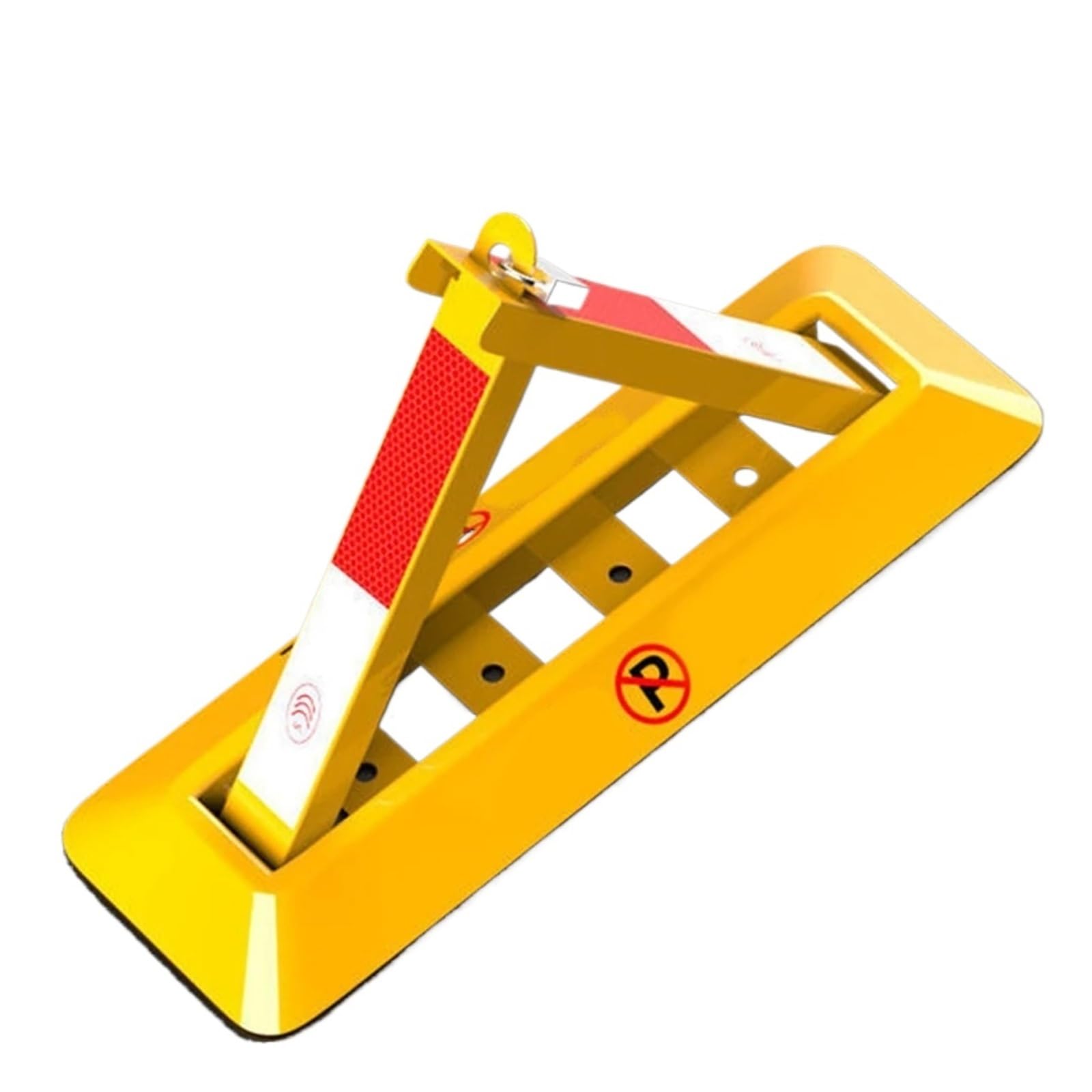 SaryEdge Barrier Chain Yellow Foldable Car Parking Lock Barrier Private Ground Space Occupation Accessories Guard Protection Parking barrier lock,