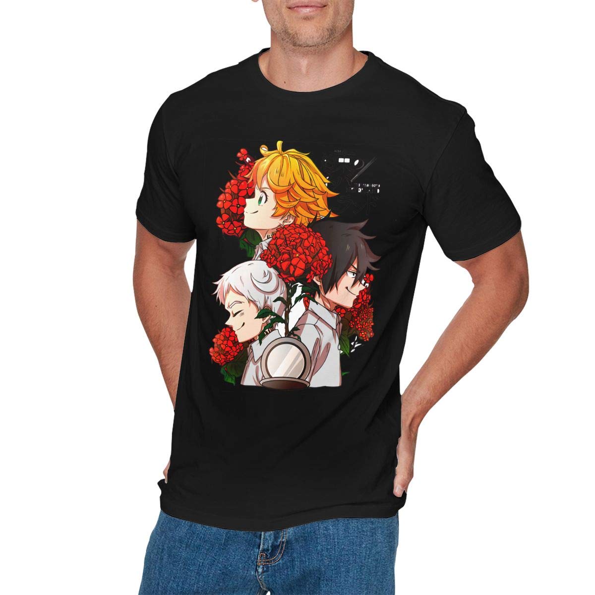Mens Classic The Promised Neverland Tshirt Black
