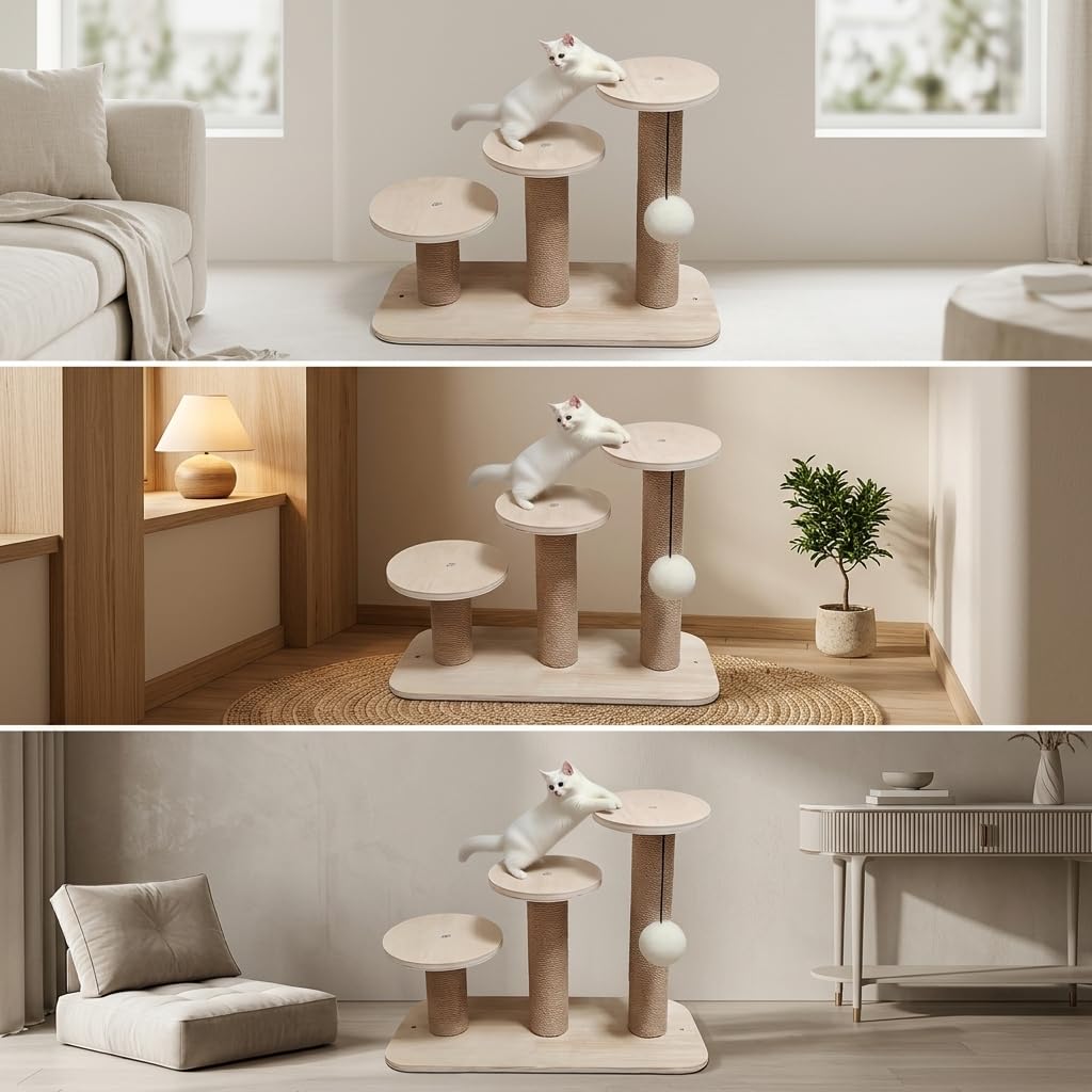 Tiragraffi per Gatti, Albero Gioco Legno, style to 2
