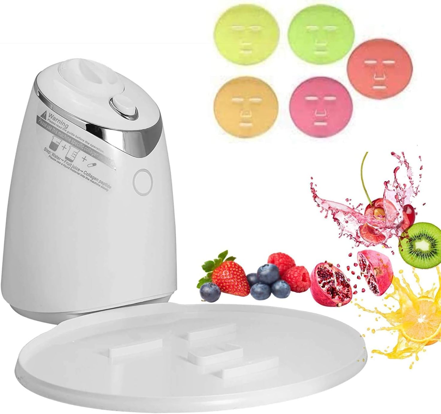 Lucario Face Mask Machine,Professional DIY Face Mask Maker Machine Automatic Vegetable Face Mask Natural Collagen Fruit Face Cream Making Beauty Facial SPA