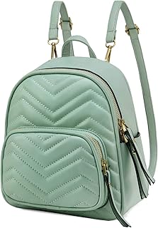 sage green mini backpack