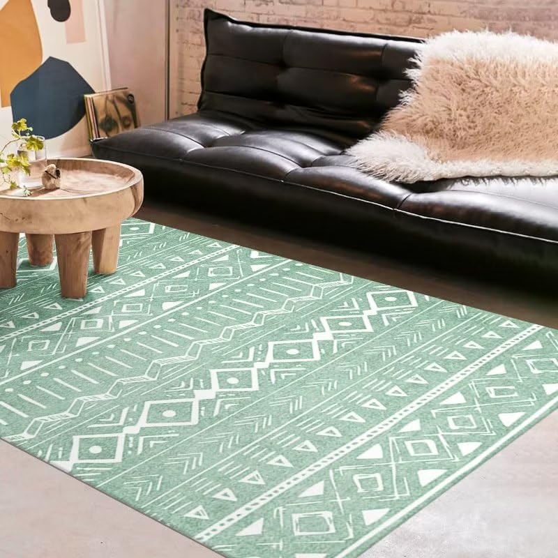Tapis lavable vert 120X160Cm pour résoudre le nettoyage en chambre d'enfant