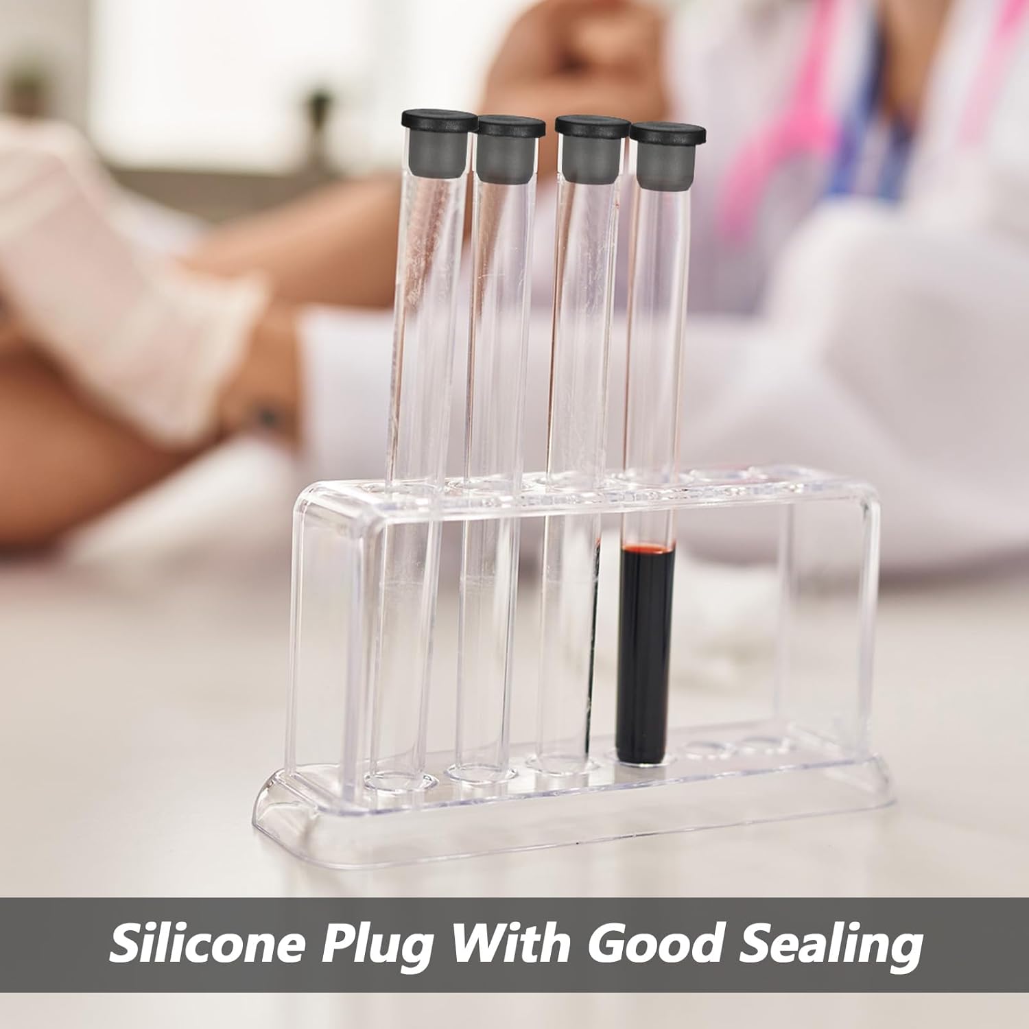 100PCS Small Rubber Bungs for Holes, Silicone Waterproof Rubber Plugs for Holes Set In10 Sizes for Furniture Pipes and Test Tube Ends
