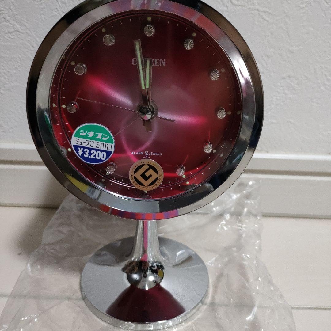 【当時物】シチズン　目覚時計　ミューズ　手巻き　ゼンマイ　ミッドセンチュリー 当時物】シチズン 目覚時計 ミューズ 手巻き ゼンマイ ミッド