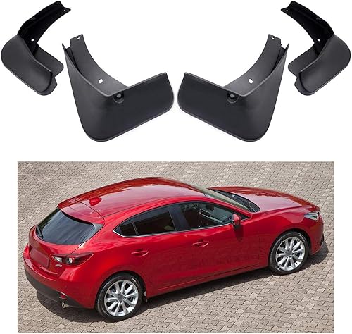 MOERTIFEI guardabarros guardabarros guardabarros guardabarros guardabarros protector contra salpicaduras compatible con Mazda 3 5 puertas 2014-2018