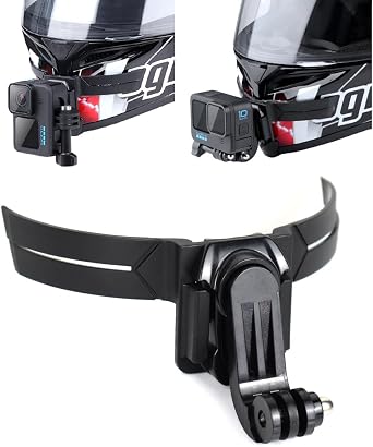 Motorcycle Helmet Chin Mount for Action Cameras,Helmet Adhesive Kit for Gopro, Insta360,DJI Osmo Action, AKASO, Action Cameras Accessories