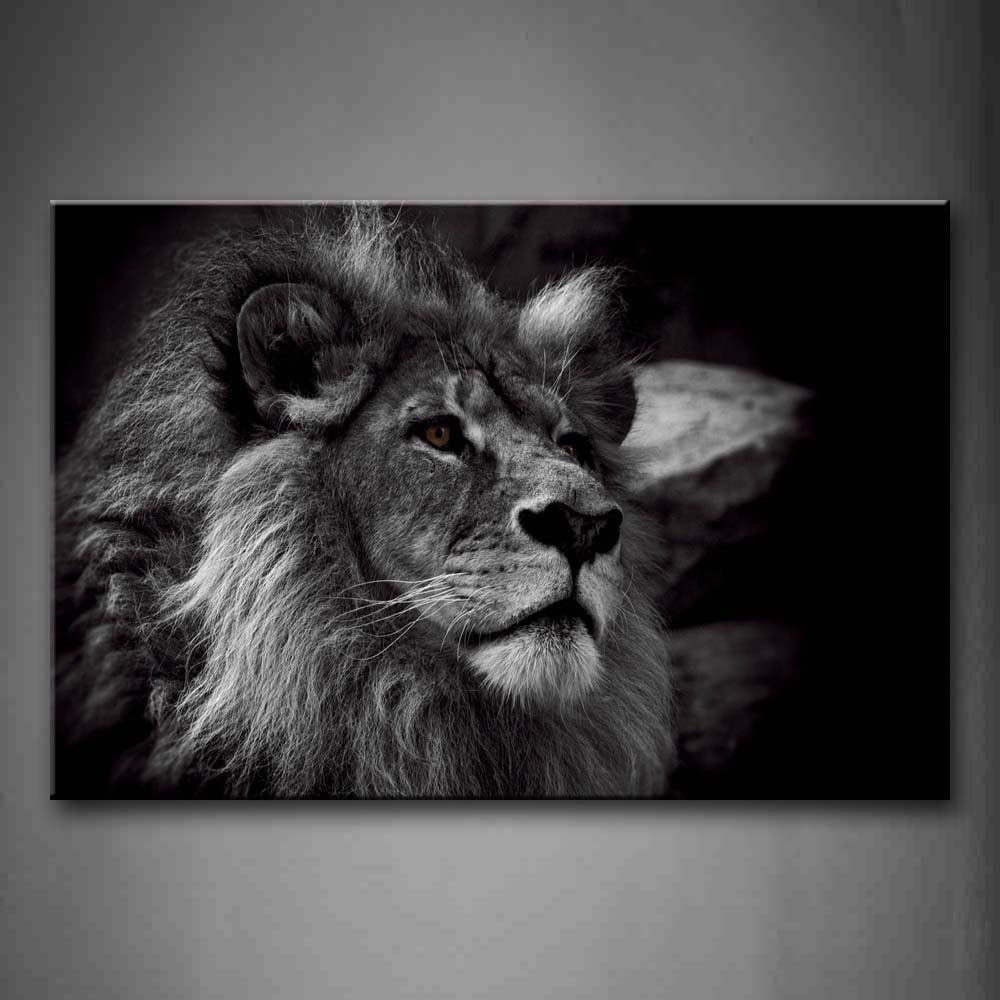 Black and White Gray Lion Head Portrait Wall Art Painting Pictures Print On Canvas Animal The Picture for Home Modern Decoration