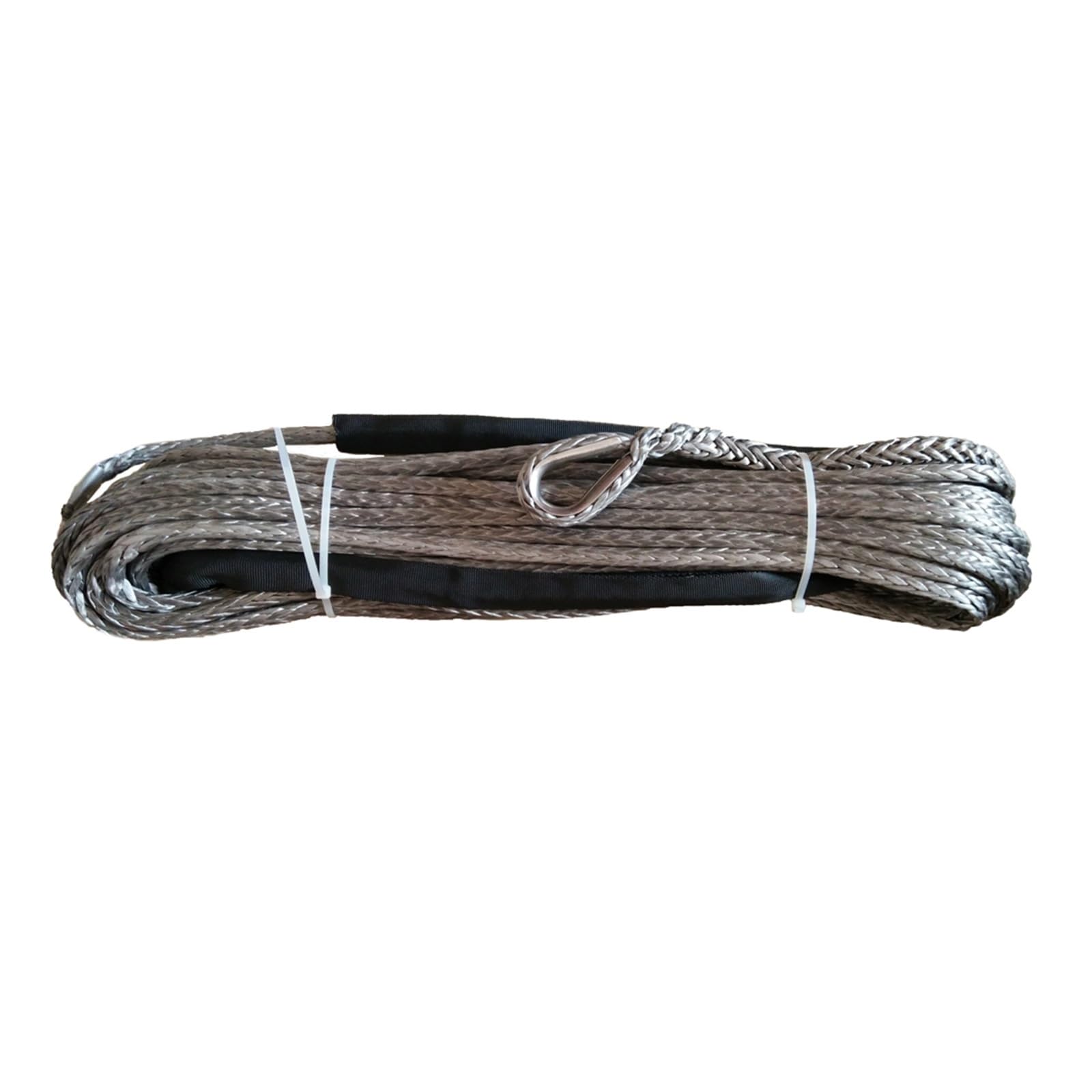 Lina wyciągarki, Wytrzymała lina wyciągarki 8350lbs, 12 splotów pleciona bardzo mocna 10mm x 28m syntetyczna, włókno Uhmwpe do Offroad Atv Utv(Oranje)