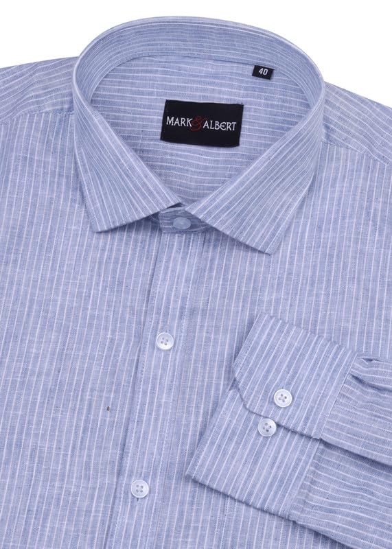 Image of Men's Striped Cotton Formal Shirt