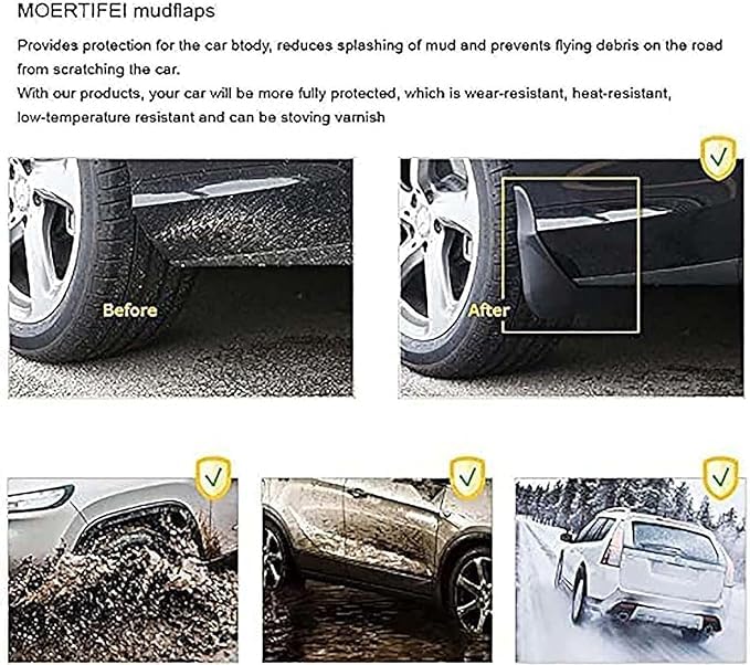 Kit De 4 Bavettes Garde-Boue Pour BMW Mini Countryman R60/F60 (2010-2024) - Anti-éclaboussures Avant/Arrière - 5