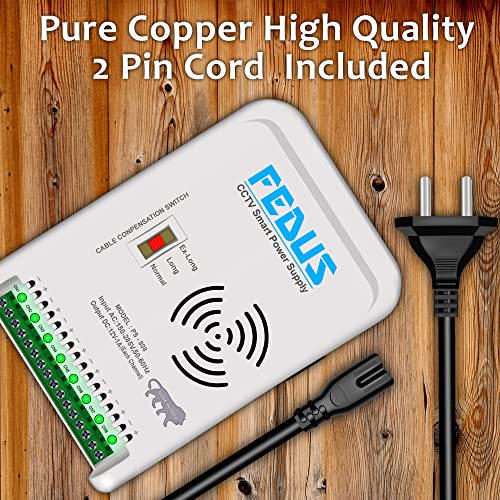 Image of FEDUS CCTV Power Supply 8 Channel SMPS for CCTV, Power Supply Adapter for CCTV Security Cameras, Video Surveillance System, Dome, Bullet Camera