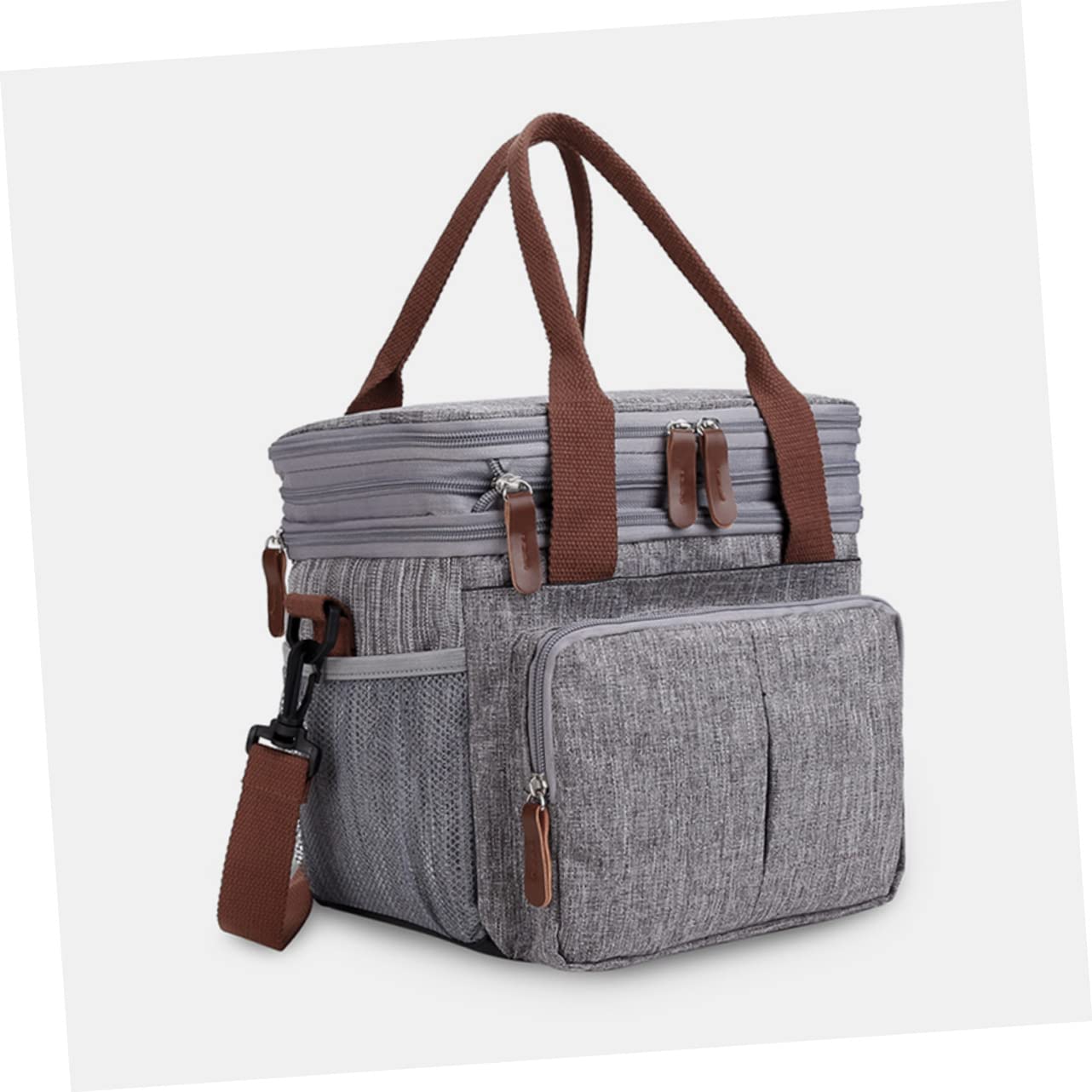 Cabilock Wasserdichte Lunchtasche Tragbare Bento-tasche aus Hochwertigem mit Netztaschen an Beiden Seiten für Outdoor-gebrauch Bietet Ausreichend Platz für Brotdose Snacks und Obst