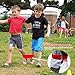 28PCS Potato Sack Race Bags, Egg and Spoon Race, Carnival Games 3-Legged Relay Race Bands, Outdoor Games for Kids and Adults (with Game Prizes & Whistles), Outside Yard Lawn Birthday Party Games