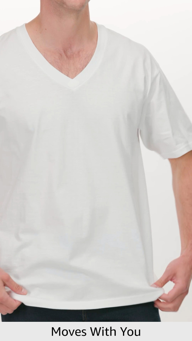 ホワイト Tシャツ Tuff Cotton XL Stafford 4-pk. Heavyweight V-Neck T-Shirts (XL) White | Amazon.com