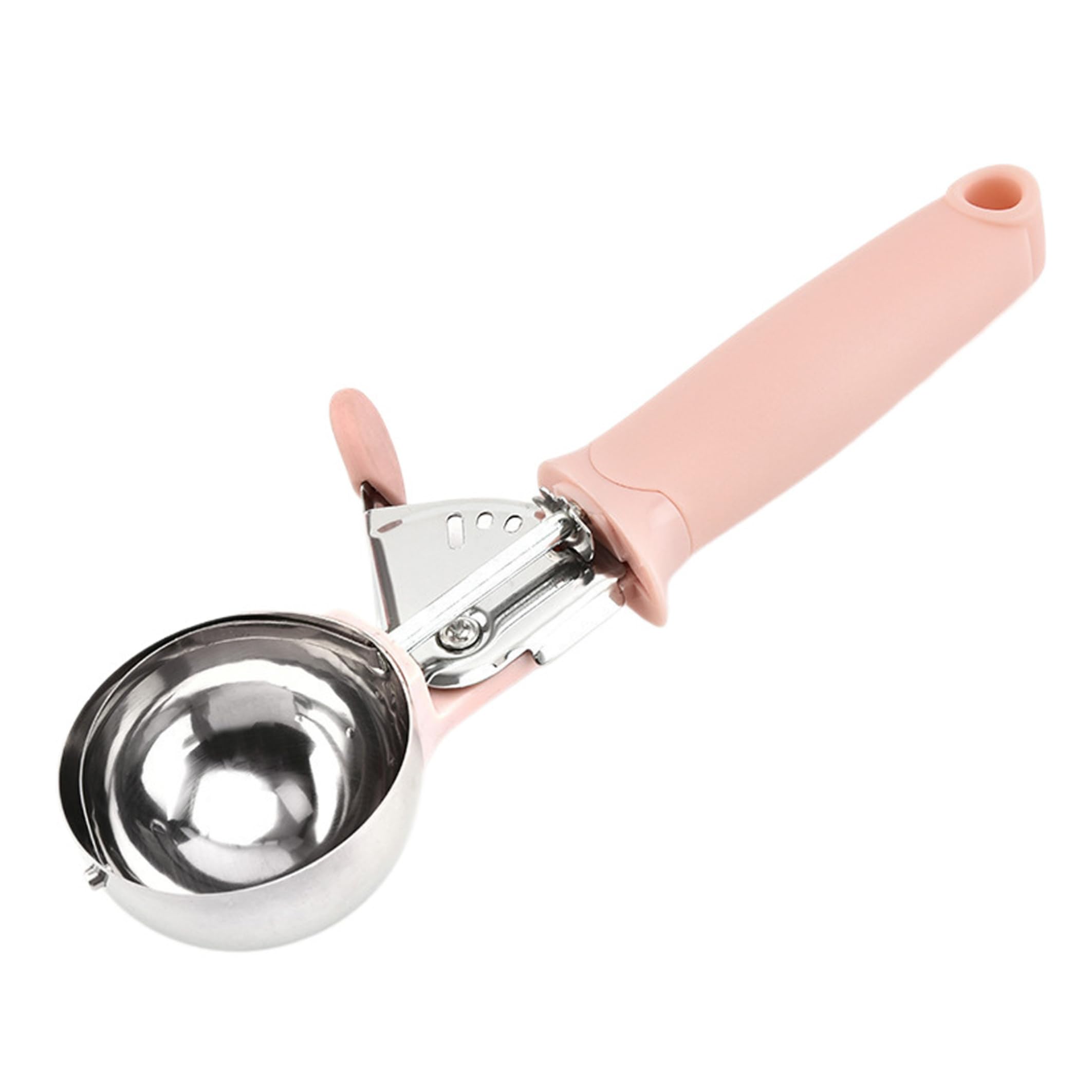 Tsawntd Stainless Steel Ice Cream Scoop - Ergonomic Handle Ice Cream Scooper with Trigger for Easy Ball Forming, 2.4in