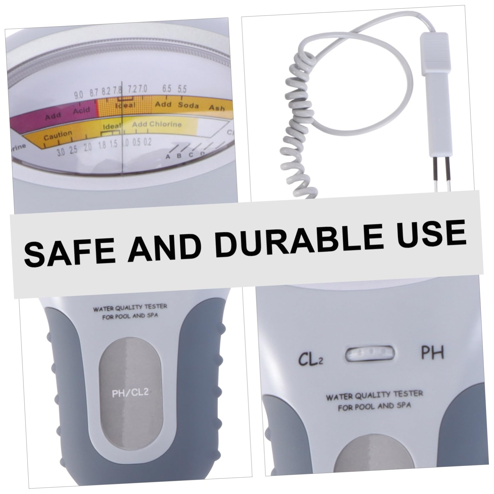 Medidor de Ph para Piscina y Spa, Probador de Agua Digital Portátil