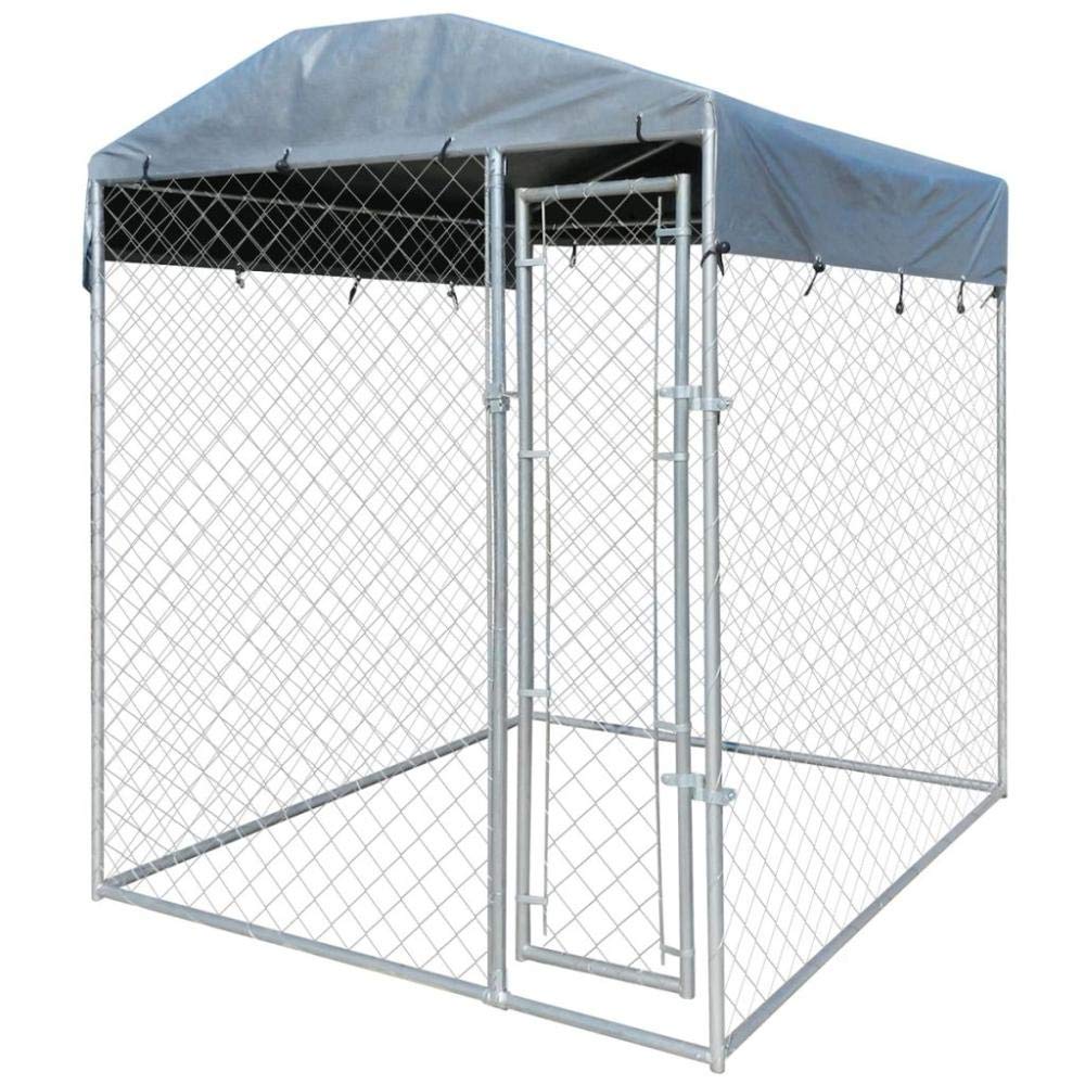 Buy QPYJ DogHousesOutdoor Dog Kennel with Canopy Top 2x2 m Dog Kennel