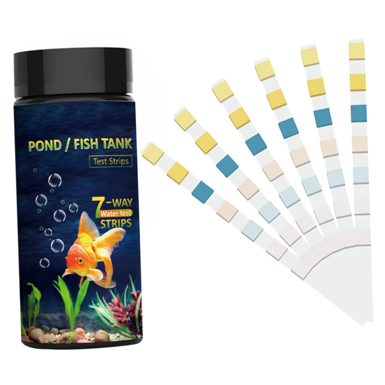 MAGICLULU 5 Sätze Teststreifen Für Die Wasserqualität Testen Tank Fisch Bausatz Aquarium Wassertest Pool Teststreifen Erkennung Für Poolwasser Tester Für Wasser Pvc 50 Stück * 5