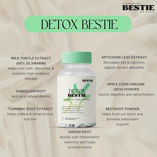 Miniatura 3 de Detox Bestie Supplement - Detox Cleanse for Women & Men, Supports Liver Health, Promotes Digestive Health, Helps Remove Toxins, Formulated with
