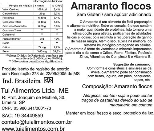 TUI ALIMENTOS Amaranto Flocos 200 G