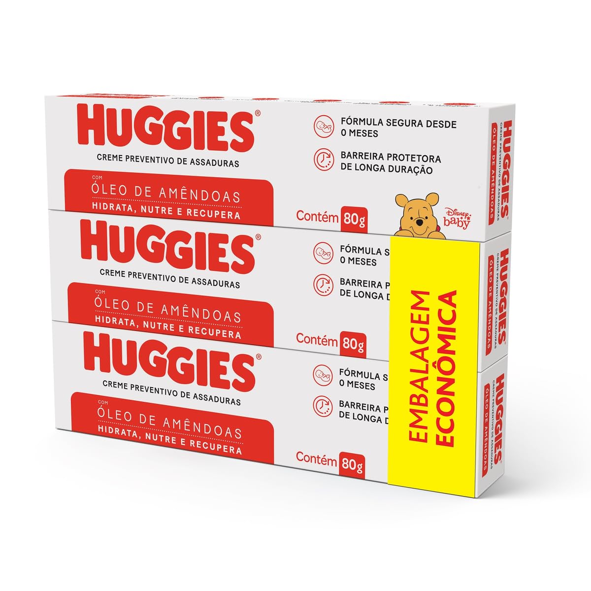 HUGGIES Cremes De Assaduras Huggies Supreme Care - Kit Com 3 Unidades De 80G