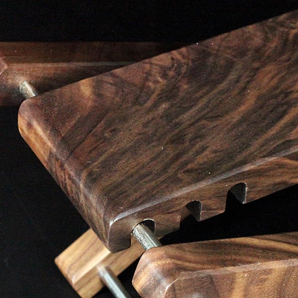 Fußbank für Gitarre Mehrteiliger verstellbarer Fußhocker aus massivem Walnussholz, klassisches Folk-Akustikgitarrenpedal, klappbares Pedal Stabil Und Langlebig