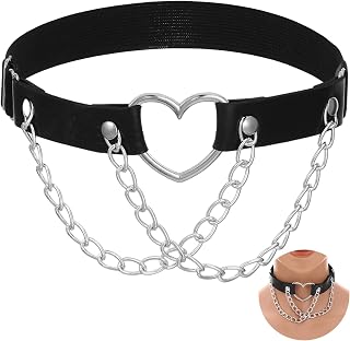 Gothic Cross Chain Leg Garter for Thigh, Adjustable Leather Thigh Garter Belt with Chains for Women, Black Punk Rock Accessories