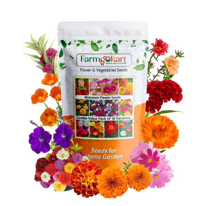 Money Saver Combo Pack of 10 Varieties Rainy and Monsoon Season Flower Seeds | Appx 1400 Seeds | (B0B11VW782) Amazon Price History, Amazon Price Tracker