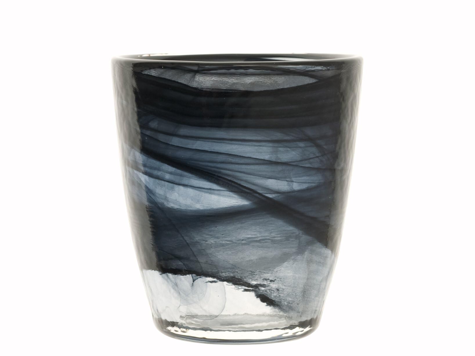 H+H H&H 2842 Alabastro Alabaster Set of 6, Glass, Black, 230 ml