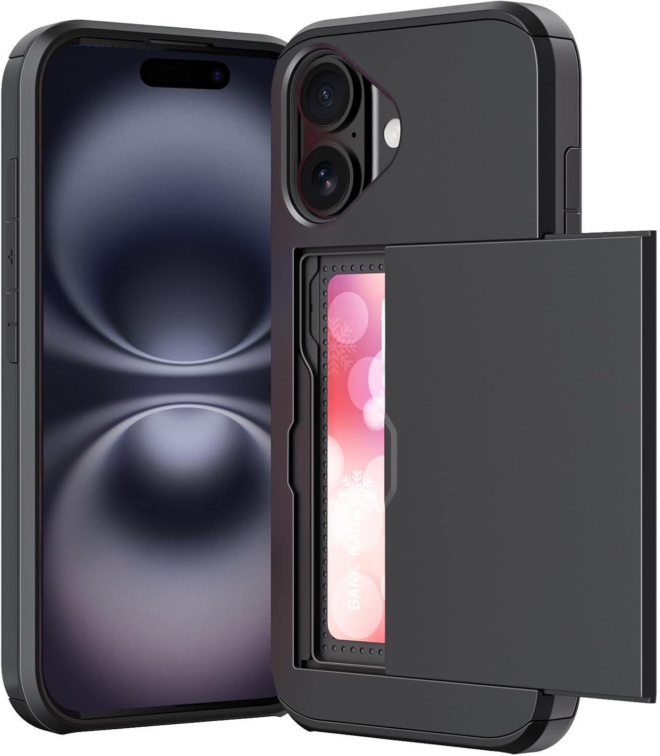 ACOCOBUY Compatible with iPhone 16 Case with Card Holder Shockproof Protective Dual Layer Hidden Cre… ACOCOBUY Compatible with iPhone 16 Case with Card Holder Shockproof Protective Dual Layer Hidden Cre…