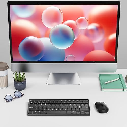 Miniatura 6 de OMOTON Teclado y mouse Bluetooth para iPad (1098), teclado y mouse inalámbricos compatibles con iPad Pro de 12.911 pulgadas, iPad Air 54 y otros