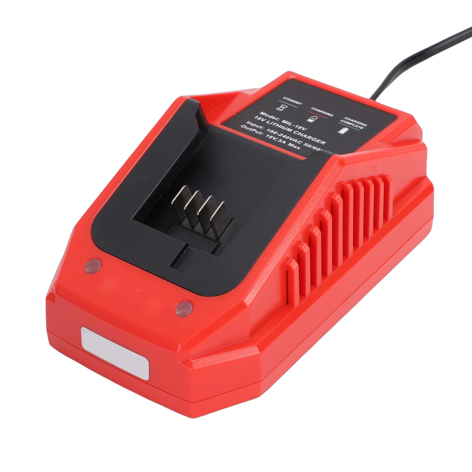 ViaGasaFamido Caricabatterie per Utensili Elettrici, Alimentatore di | Materiale ABS Ignifugo, Protegge da Sovraccarico, Cortocircuiti e Surriscaldamento, Compatibile con 48-11-1828 e 48-11-15