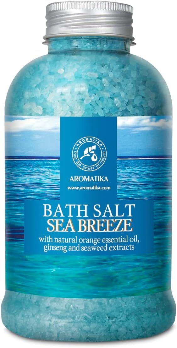 AROMATIKA Sea Breeze Bath Salts – 600 g - Aromatherapy Bath Soak for Good Sleep, Relaxing & Calming Bath, Natural Bath Salts for Soaking Bath, Body Care, Beauty, Wellness & Home Spa, Gift Idea