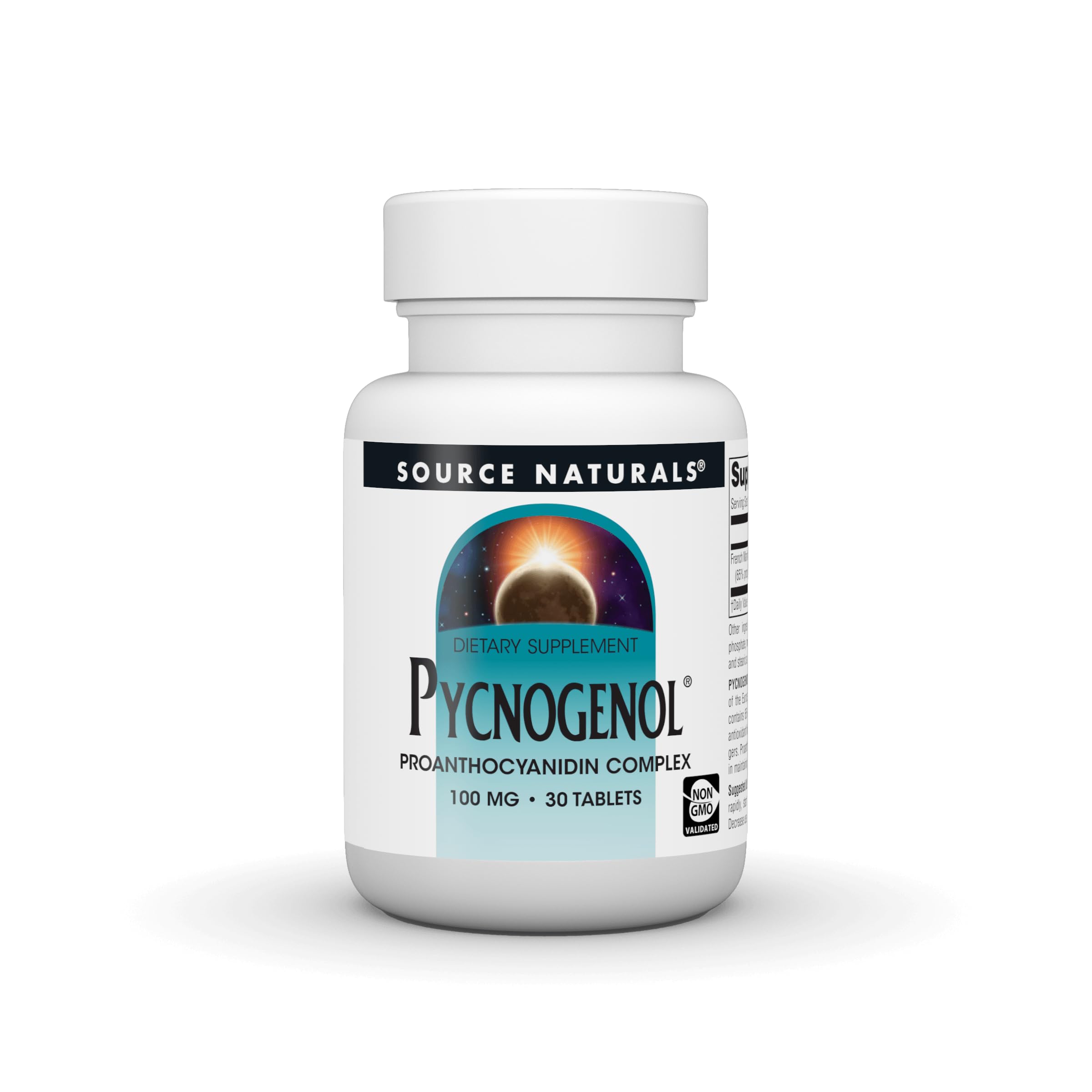 Source Naturals Pycnogenol Proanthocyanidin Complex, 100 mg - 30 Tablets 30 Count (Pack of 1)