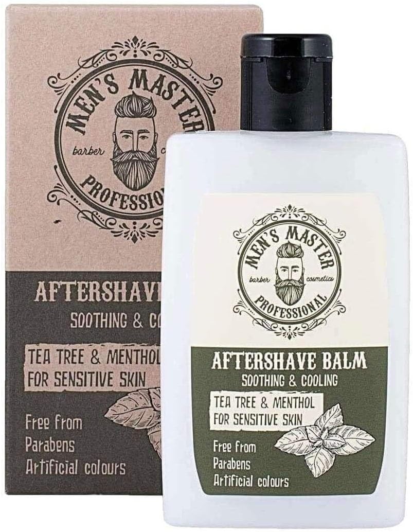 Aftershave Balm with Green Tea and Menthol | After Shave for Men | After Shave Product | Men's Beard Care | Moisturizing and Nourishing | Beard Care | Paraben Free | 120 ML
