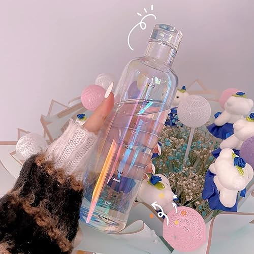 Miniatura 3 de Glass Ins - Botella de agua creativa para niñas, vasos de vidrio de alto sentido, estilo japonés, botella de escamas de vidrio, jugo de leche,