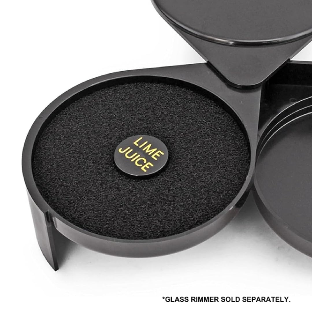 Soro Essentials- Set of 6 Glass Rimmer Sponge Replacement- Lime Juice Rimmer Margarita Rimmer Dish for Cocktails Bar Salt Sugar Bar Accessories Bartender Tool for Margarita Bloody Marys Gimlets