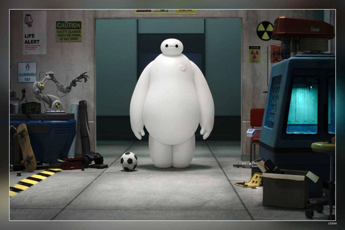 POSTERDADDY Baymax Big Hero 6 Big Hero Poster Reprint Matte Finish Paper Unframed 12 x18 Inch (Multicolor) - 12564