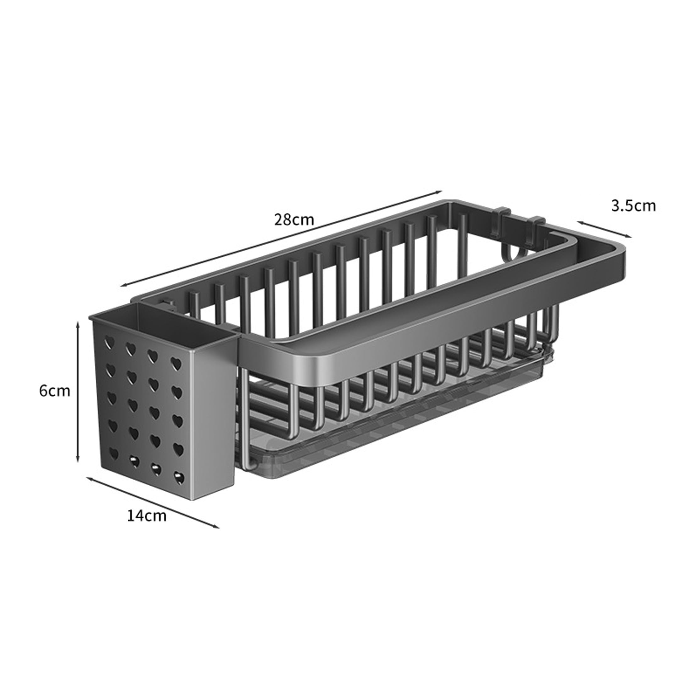Spülbecken Organizer, Küchen Organizer, Utensilien Korb für Küche & Badezimmer, Waschbecken Organizer Schwammablage Küchen Küche Spüle Organizer für Küchenzubehör Schwamm/Bürste/Spülseife(W02)