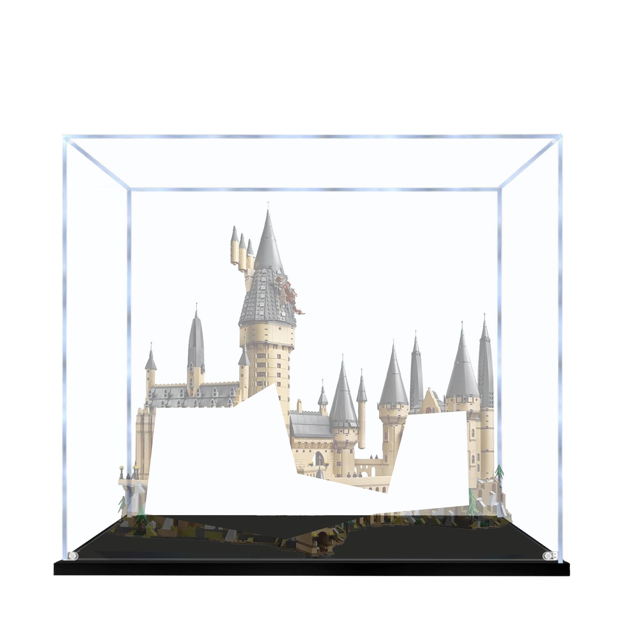 Acrylic Display Case for Lego 71043 Castle Building Set, Dustproof Transparent Box, Showcase - Only Display Case, Display Box Compatible with Lego 71043 (3MM,Black Base)