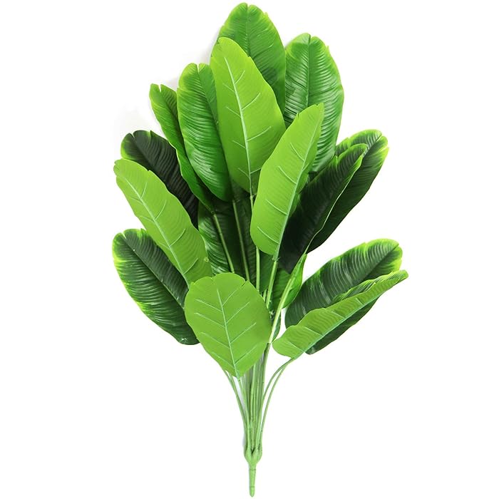 Buy Ollain 32" Artificial Bird of Paradise Plants 18 Leaves Faux Banana